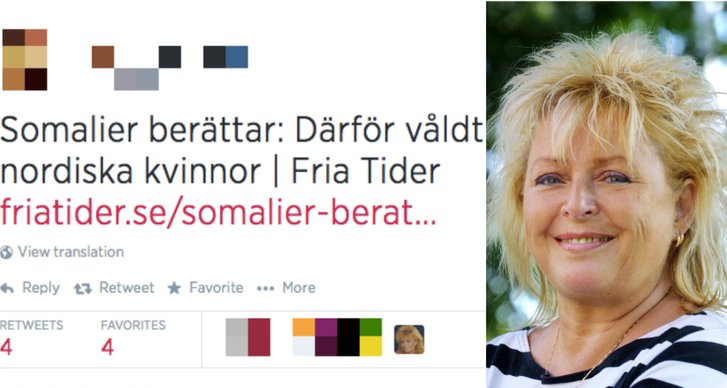 Rasism, Kritik, Kikki Danielsson, Twitter, Fria Tider